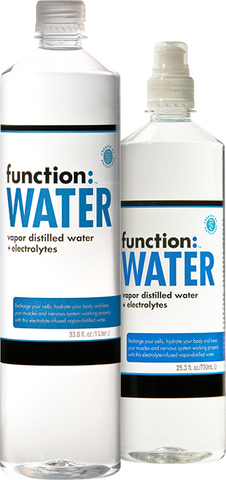 function: WATER (electrolyte enhanced, vapor distilled)